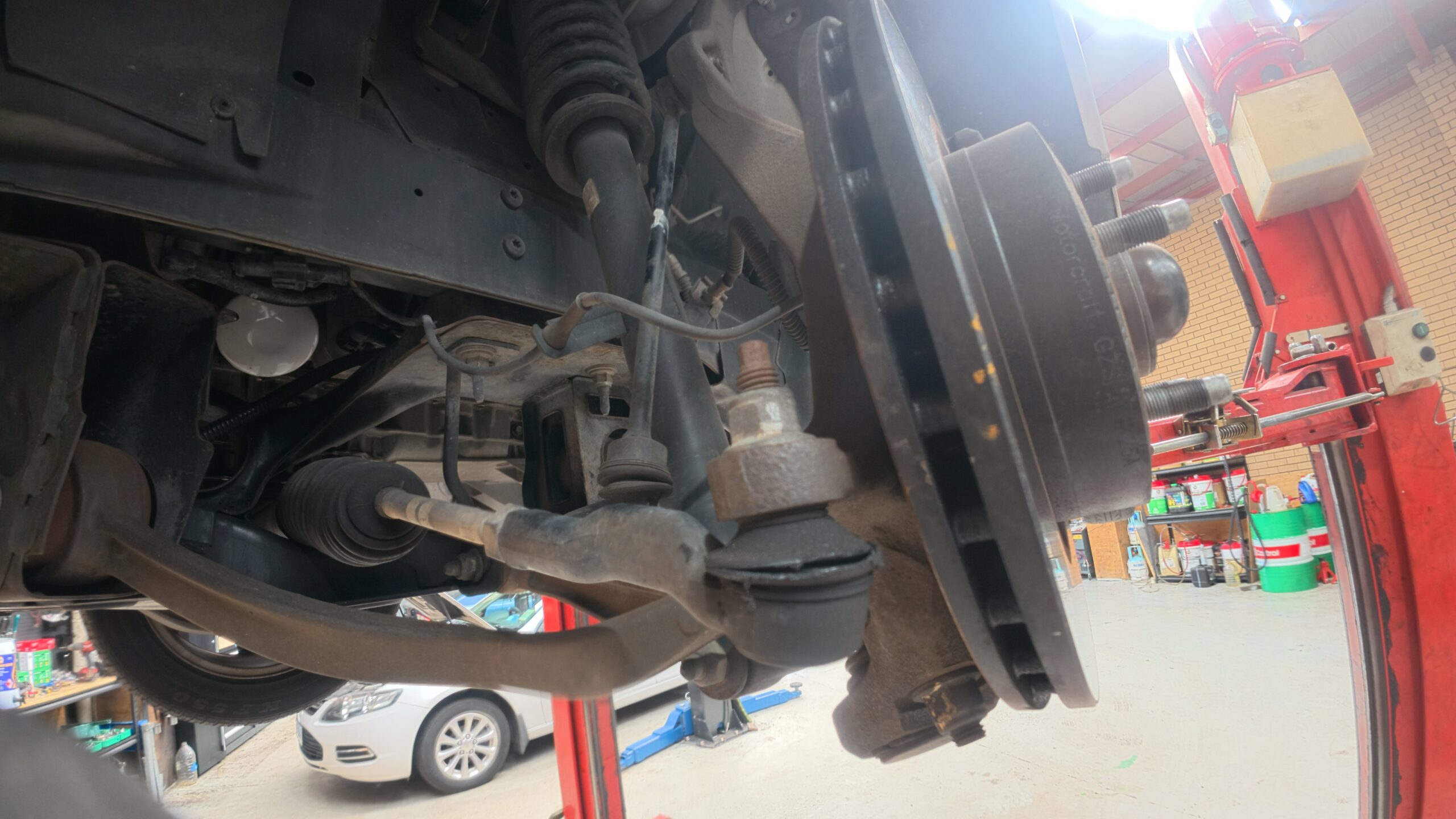 Ford Territory steering components during workshop work at Luca Motors in Alphington